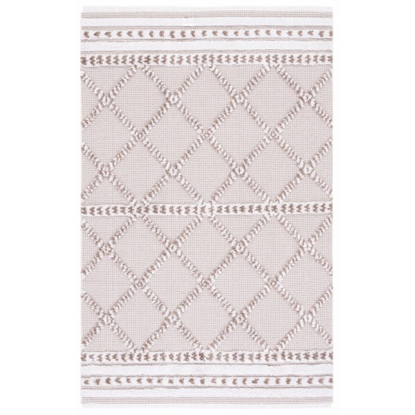 Safavieh 8 x 10 ft. Augustine Power Loomed Rectangle Rug Ivory & Beige AGT714A-8 - main
